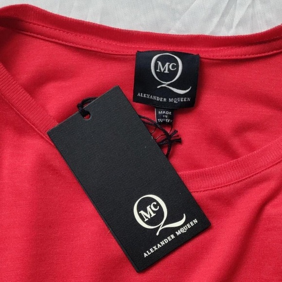 NWT $740 Alexander Mcqueen red 100% silk dress. IT  XL US L - Picture 9 of 11